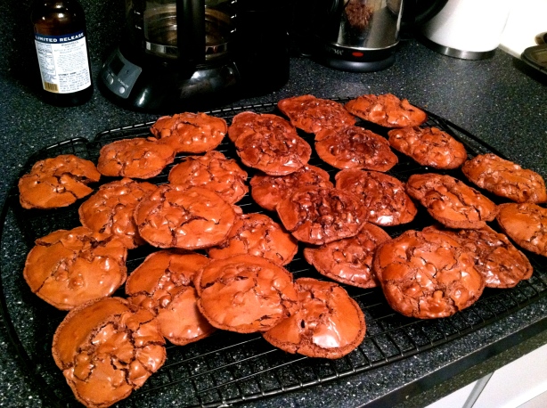 My roomies were blown away by these ooey gooey chocolate GF cookies